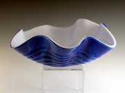 Blue wavy bowl