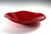 Red flake wavy bowl